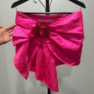 Mia Vesper Pink Buckled Bow Skirt